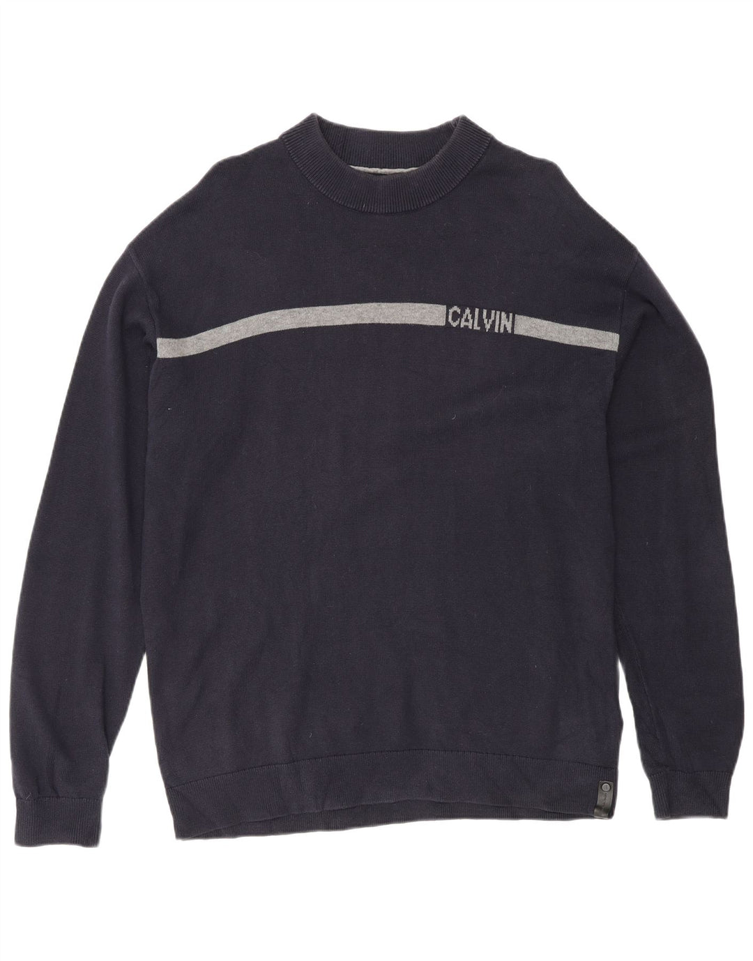 Calvin Klein Jeans Hombre Cuello Redondo Jersey Suéter Pequeño Azul Marino