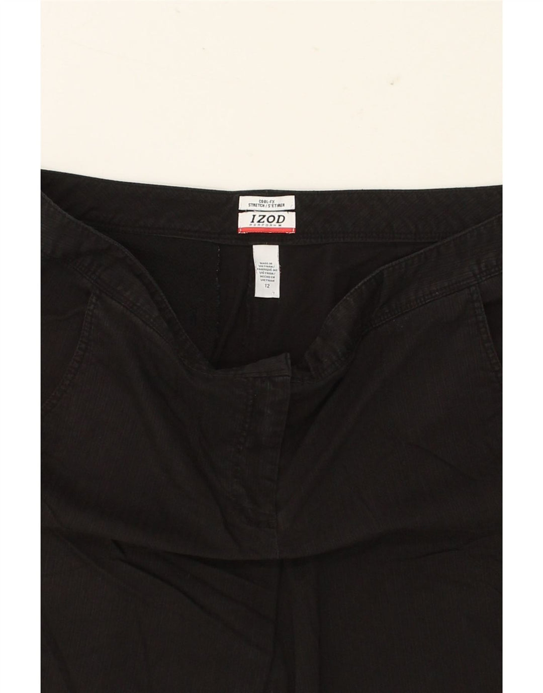 IZOD Womens Cargo Shorts US 12 Large W34  Black Cotton Vintage Izod and Second-Hand Izod from Messina Hembry 