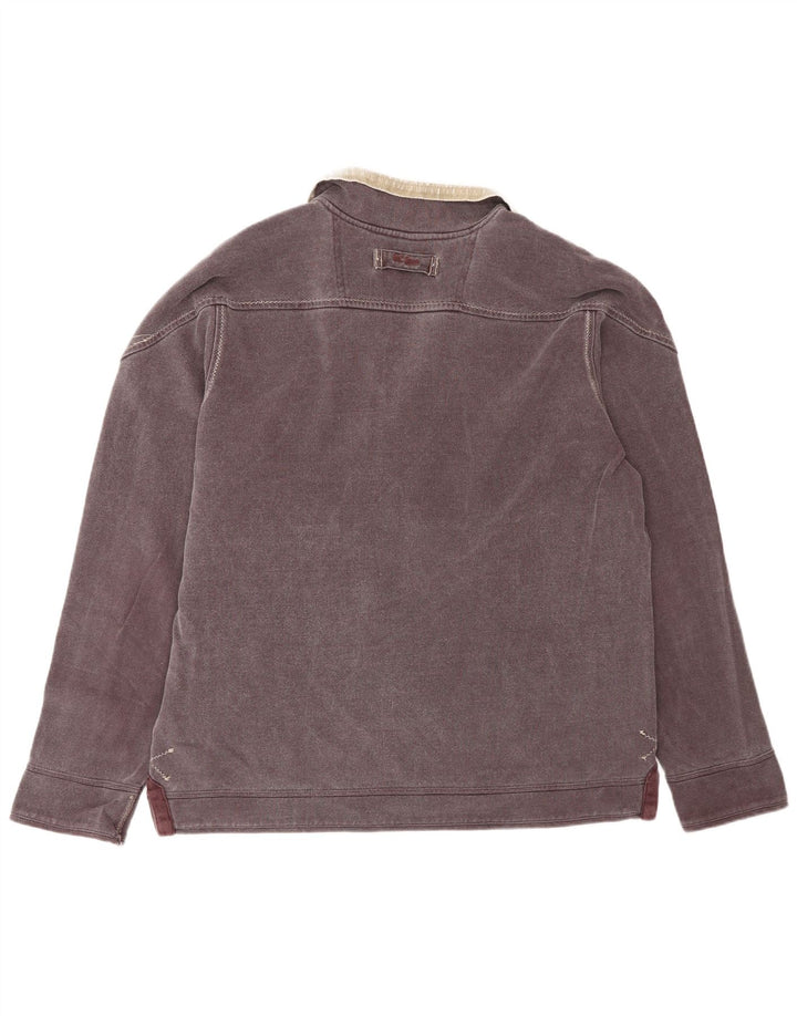 Sudadera con cremallera de 1/4 para hombre Fat Face Jersey pequeño de algodón marrón