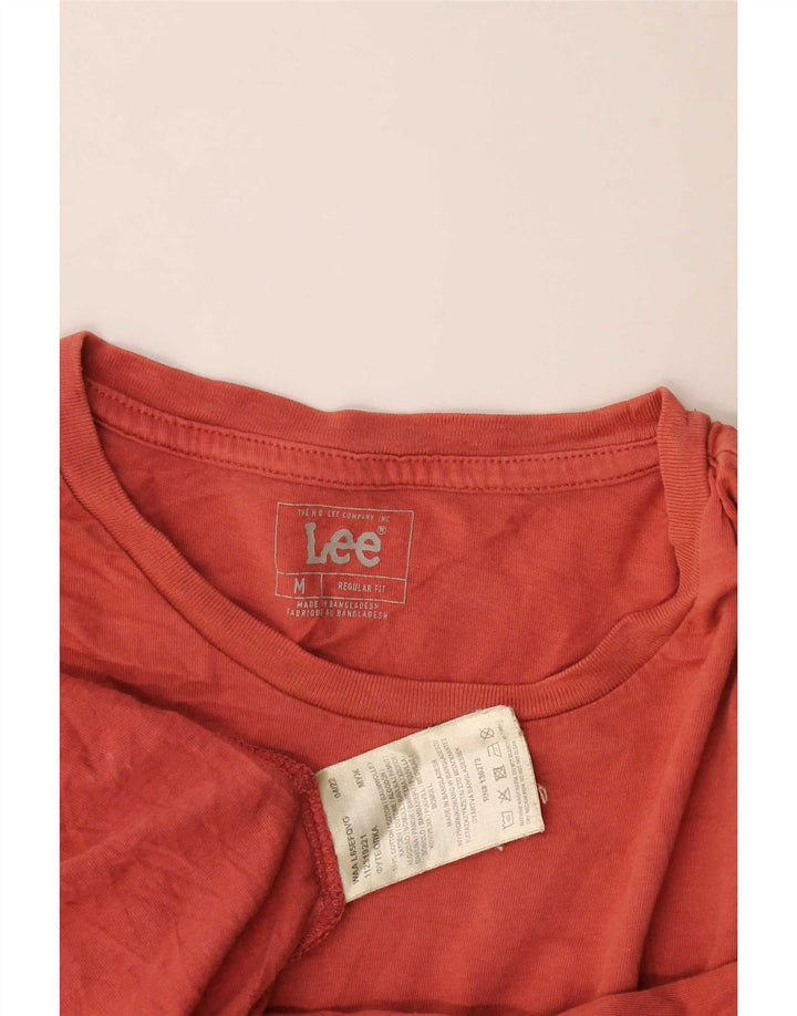 Lee Camiseta Estampada De Corte Regular para Hombre Top De Algodón Rojo Medio