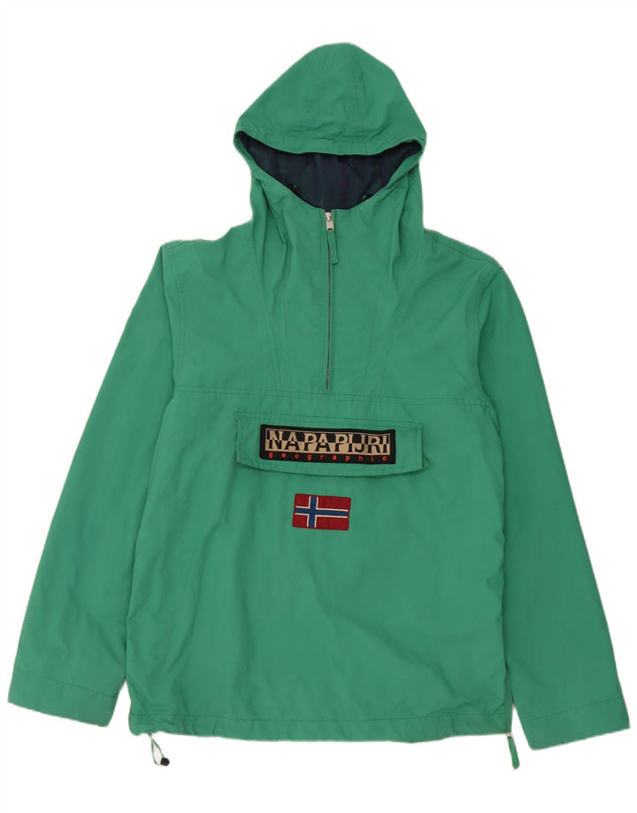 Napapijri Chaqueta anorak gráfica para mujer UK 44 Poliamida verde medio
