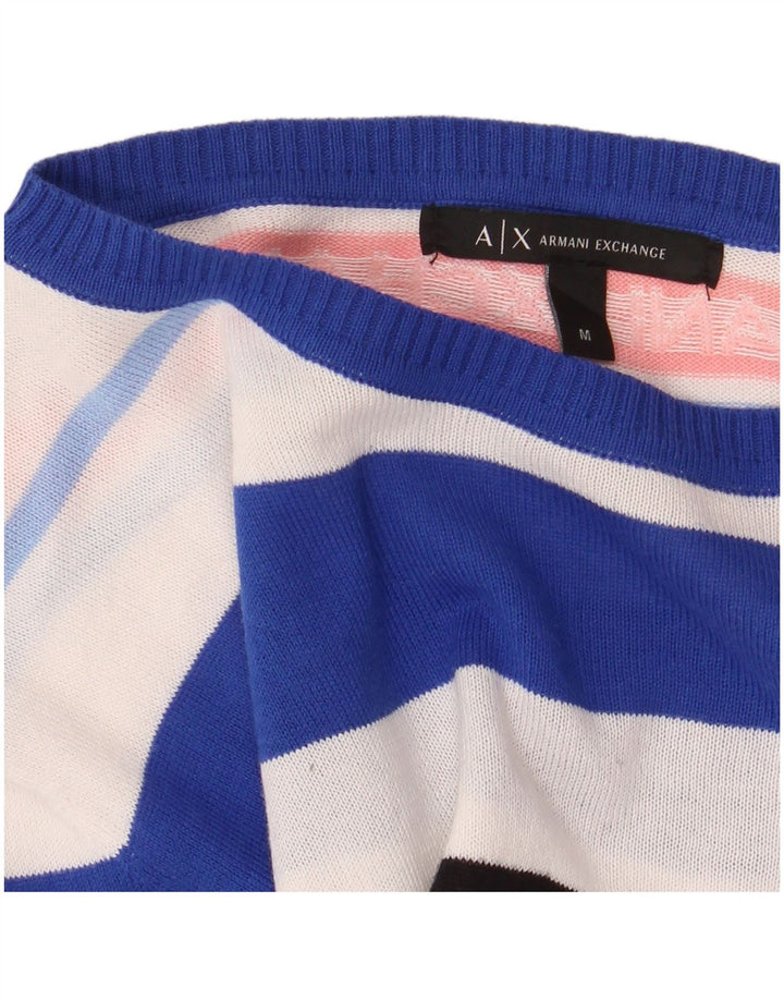 Armani Exchange Suéter gráfico con cuello barco para mujer UK 40 Medium Multic