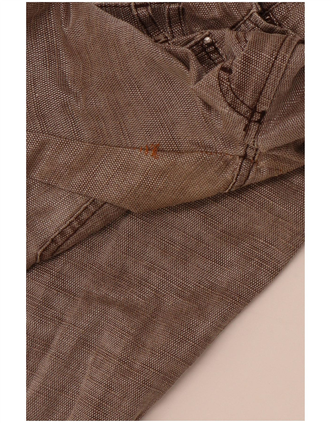 JUST CAVALLI Pantalones informales ajustados para mujer IT 40 Small W30 L30 Algodón marrón