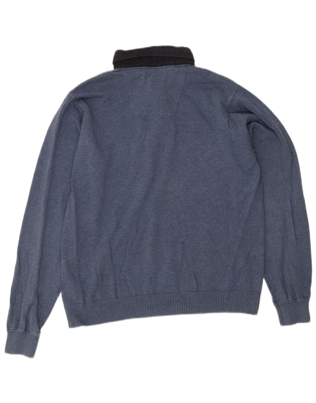 Marks & Spencer Hombre Azul Harbor Polo Neck Jumper Sweater Azul Medio