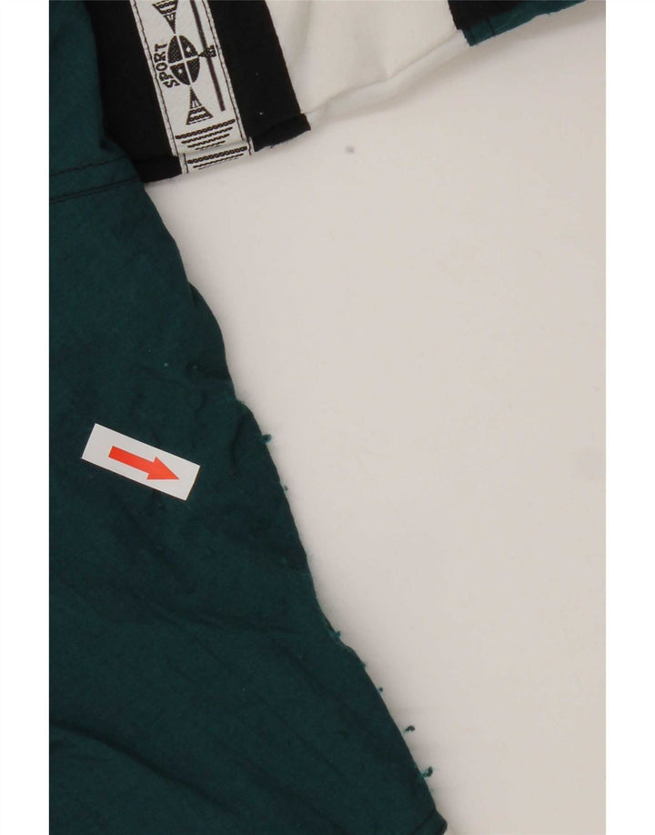 Chaqueta impermeable con estampado Crane para hombre, nailon con bloques de color verde, talla grande, Reino Unido 40