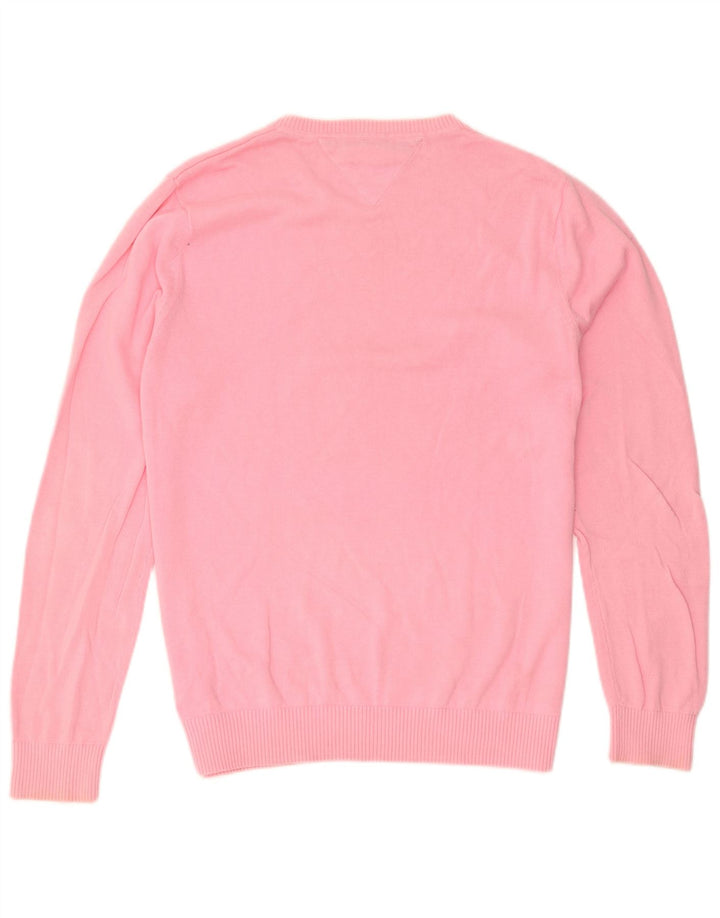 Tommy Hilfiger Jersey con Cuello en V para Hombre de algodón Rosa Medio