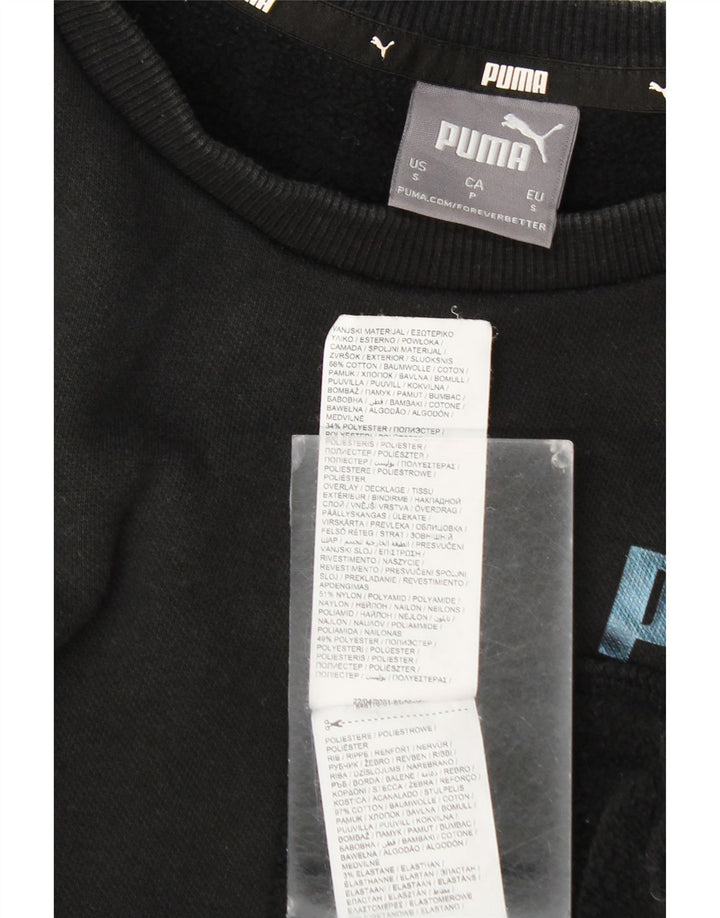 Puma Sudadera Estampada Con Estampado De Algodón Para Hombre Pequeño Negro Colorblock