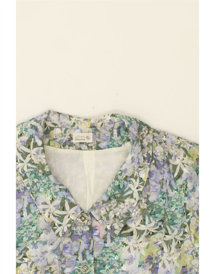 VINTAGE Womens Short Sleeve Blazer Jacket EU 40 Medium Multicoloured Vintage Vintage and Second-Hand Vintage from Messina Hembry 