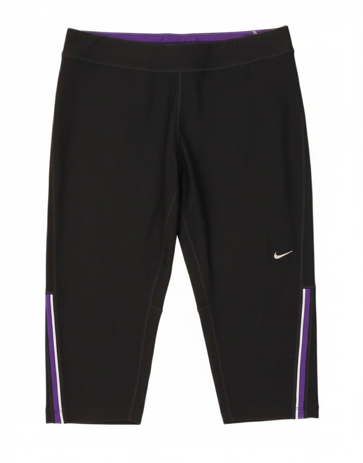 Nike Dri Fit Bermudas deportivas para mujer, talla 40, talla grande, poliéster negro