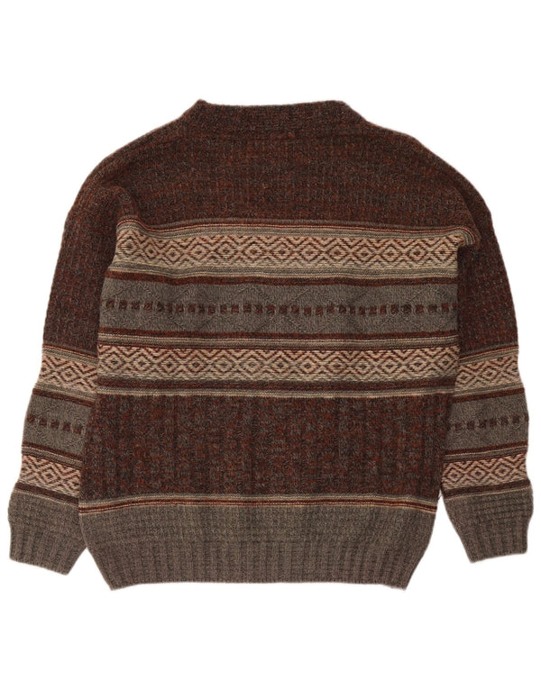 Bresci Jersey con Cuello Barco para Hombre IT 56 XL Marrón Geométrico