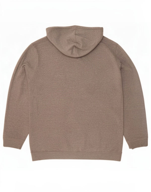 Kappa Sudadera con capucha gráfica para hombre, talla 2XL, algodón moteado gris