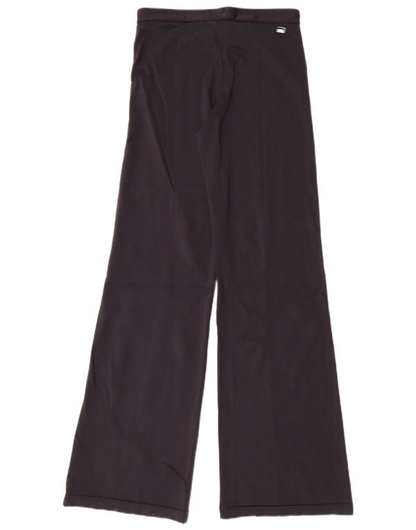 Adidas Pantalones de chándal de pierna ancha para mujer UK 44 Mediano Negro Poliamida