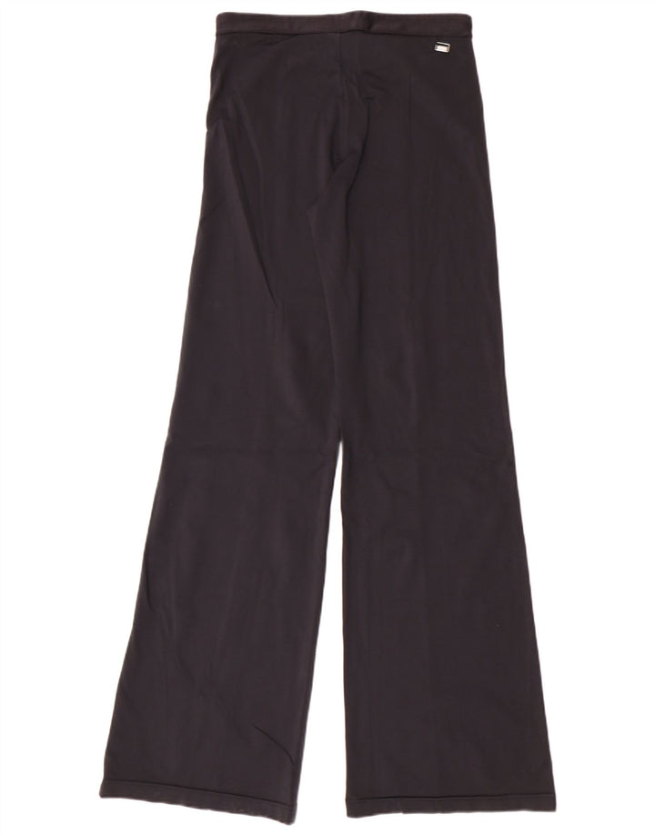 Adidas Pantalones de chándal de pierna ancha para mujer UK 44 Mediano Negro Poliamida