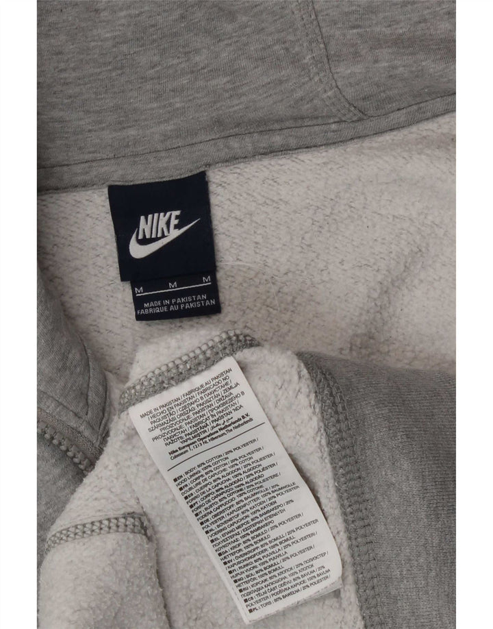 Nike - Sudadera con capucha y cremallera para hombre, algodón moteado en gris medio