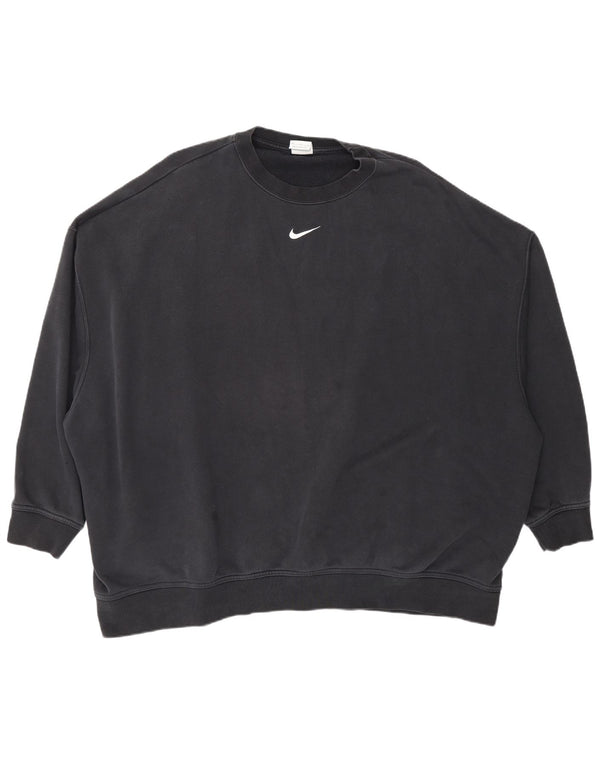 Nike - Sudadera extragrande para mujer, talla 40, XL, algodón negro