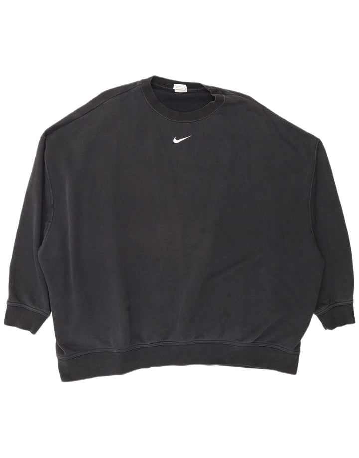 Nike - Sudadera extragrande para mujer, talla 40, XL, algodón negro