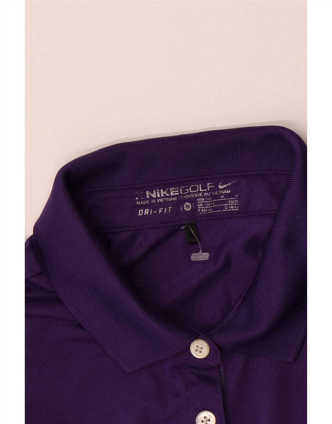 Nike Polo Dri Fit para mujer UK 12/14 Poliéster morado mediano