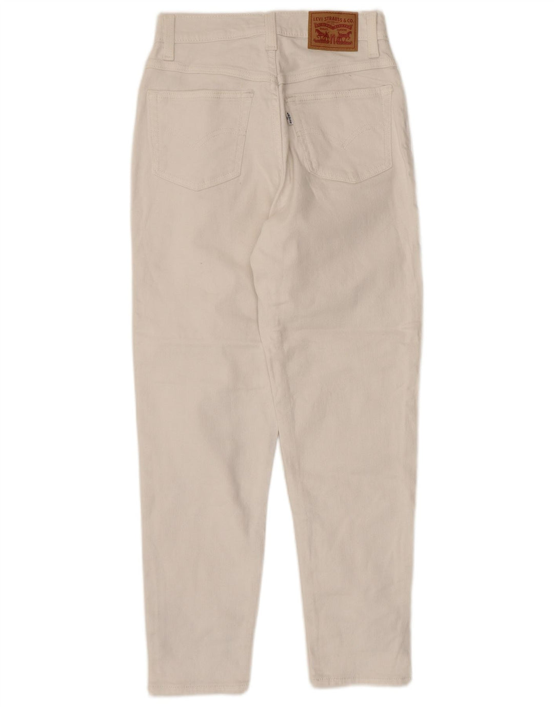 Vaqueros Levi's Mom Cropped Mujer W24 L24 Algodón Blanco Roto