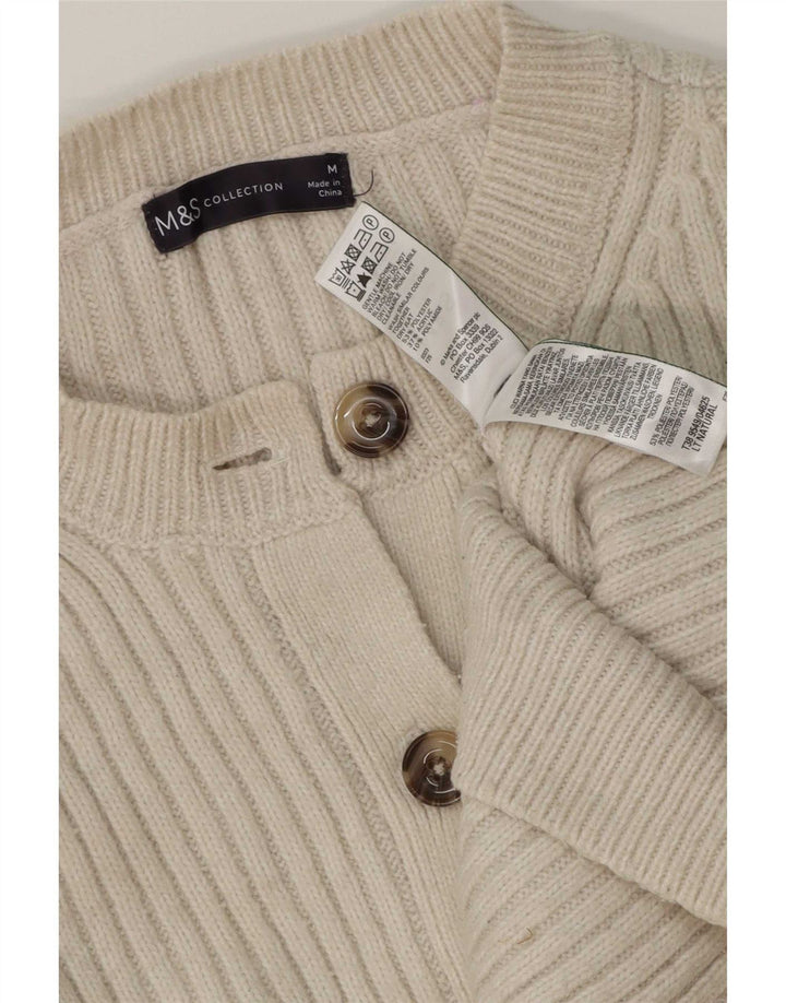 Marks & Spencer - Cárdigan para mujer, talla 40, tamaño mediano, poliéster blanco roto