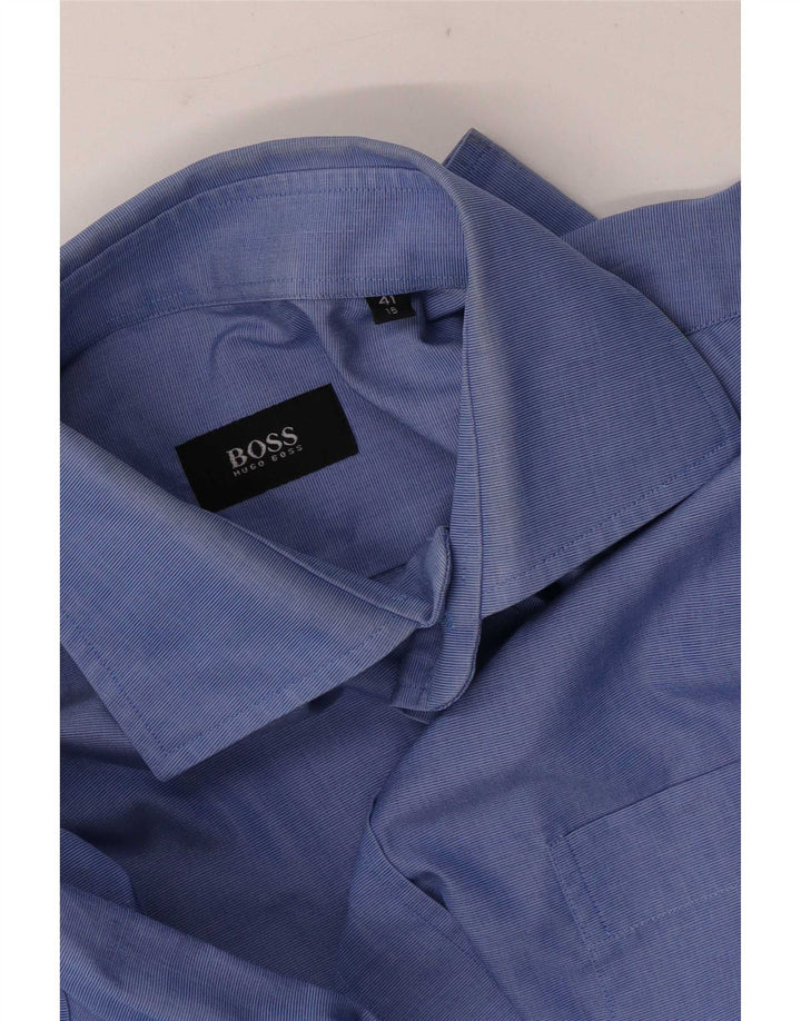 Camisa Hugo Boss Hombre Talla 41 16 Grande Azul