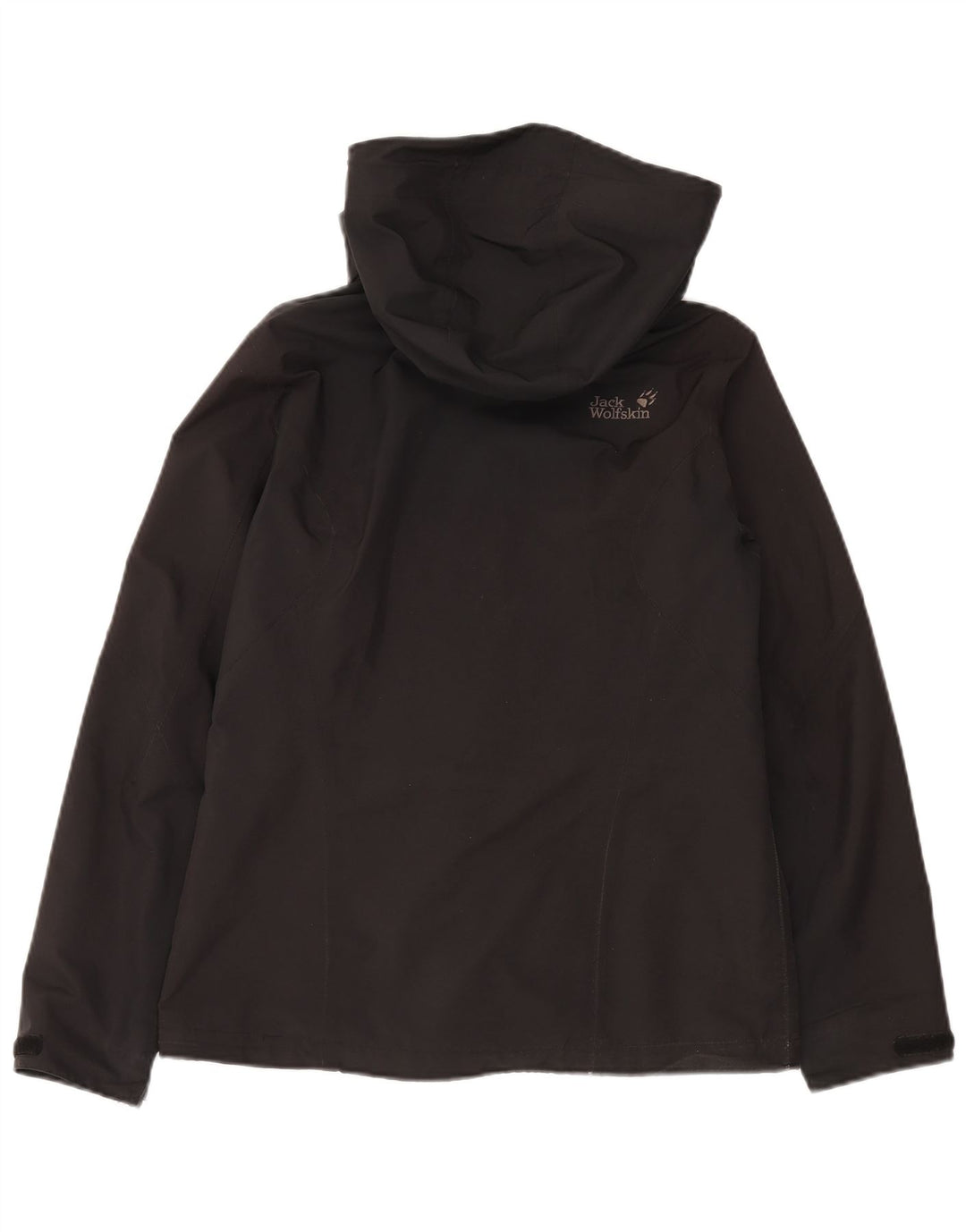 Jack Wolfskin Chaqueta impermeable extragrande con capucha para mujer UK 10 Small Black