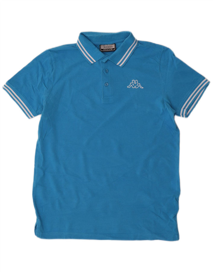 Polo Kappa Hombre Algodón Azul Medio