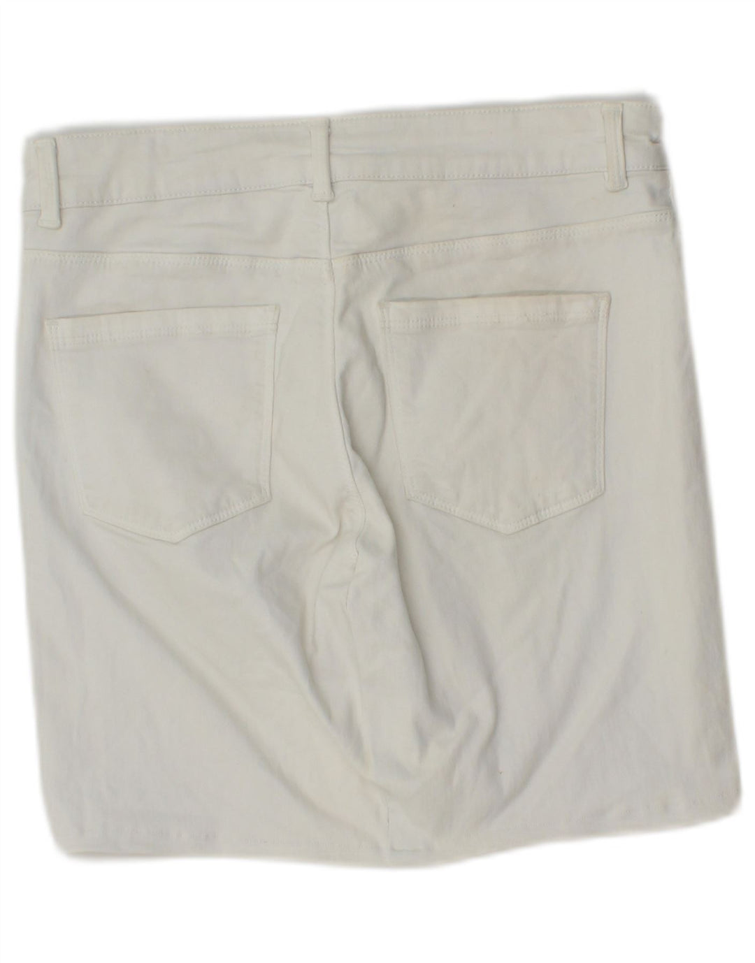 Oasis Pantalones cortos vaqueros para mujer UK 12 Medium W28 Algodón blanco