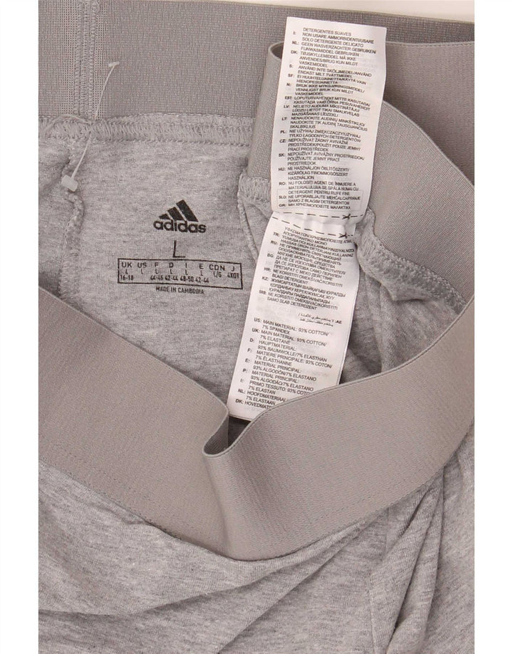 Leggings Adidas Mujer UK 16/18 Grande Gris Algodón