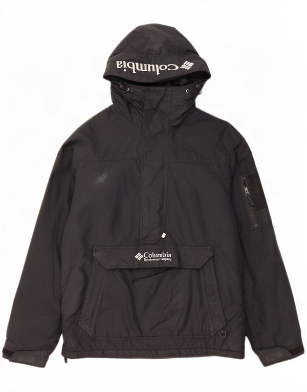 Columbia Chaqueta Anorak con capucha gráfica para hombre UK 38 Medium Black Nylon