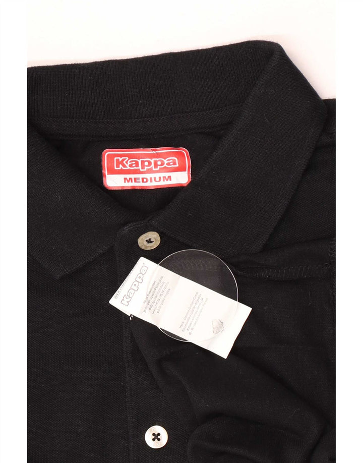 Kappa Polo Hombre Medium Negro Algodón