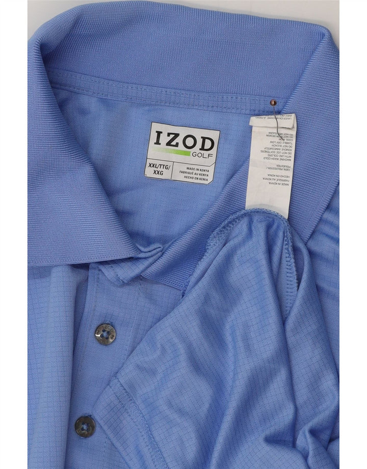 IZOD Polo grande y alto para hombre 2XL Poliéster azul
