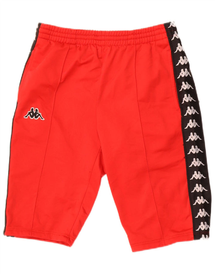 Kappa Mens Graphic Sport Shorts Small Rojo Colorblock Poliéster