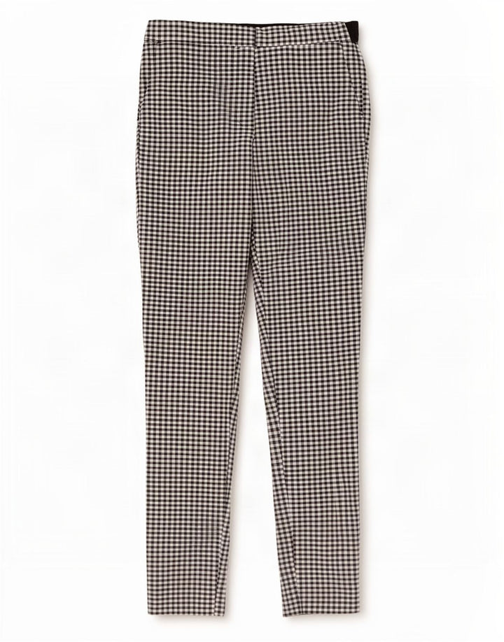 Zara Mujer Pantalones Chinos Slim Small W27 L27 Black Gingham