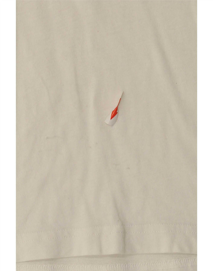 Adidas Hombre Camiseta Gráfica Top Mediano Blanco