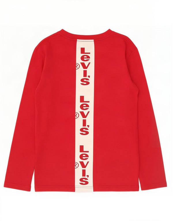 Levi's Camiseta gráfica para niños 9-10 años Algodón color block rojo