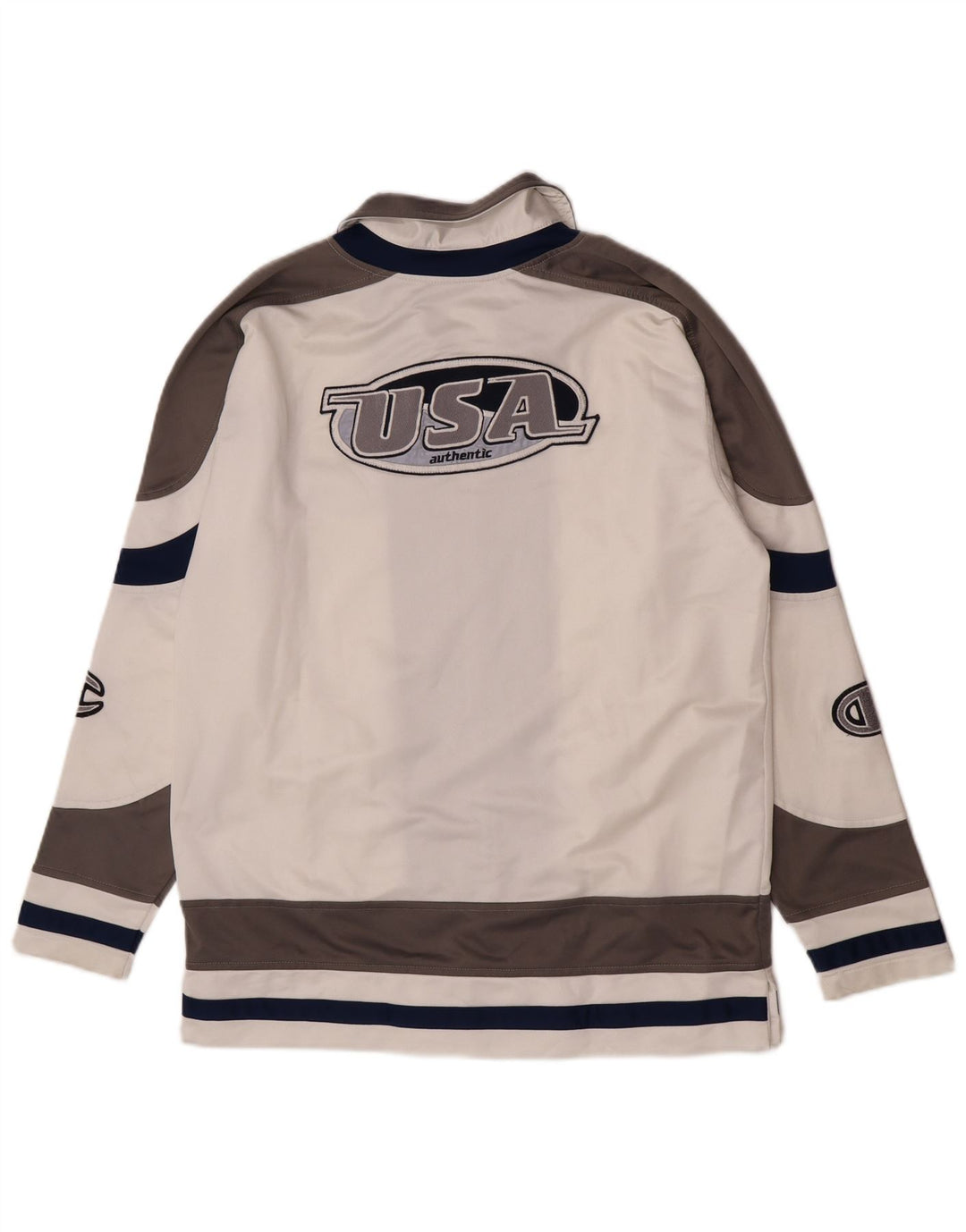 Champion Chaqueta De Chándal Con Gráfico De EE. UU. Para Hombre Blanco Mediano Colorblock