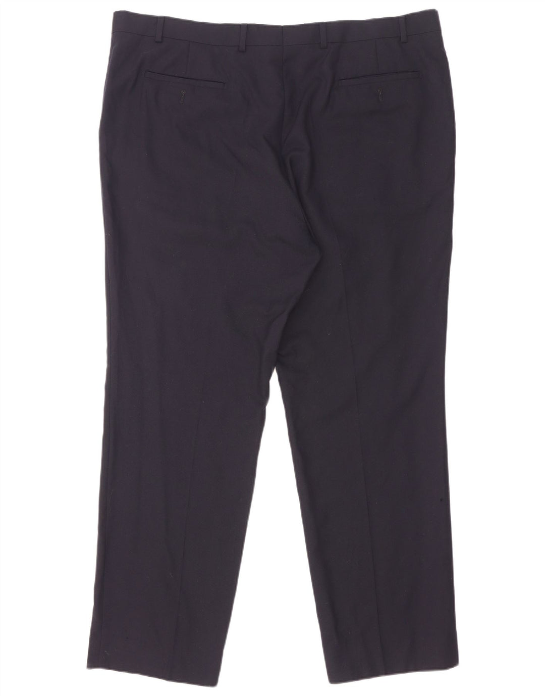 Marks & Spencer Pantalón de traje de corte regular para hombre W42 L31 Lana azul marino