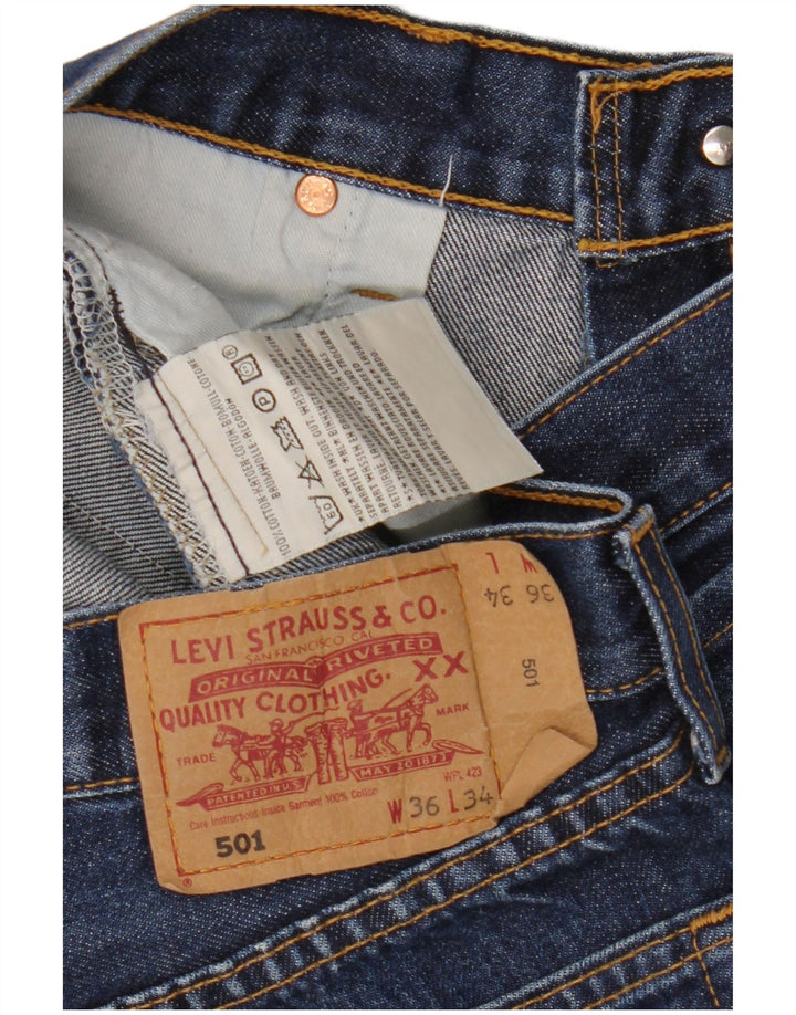Levi's Mens 501 Capri Jeans W36 L22 Algodón Azul