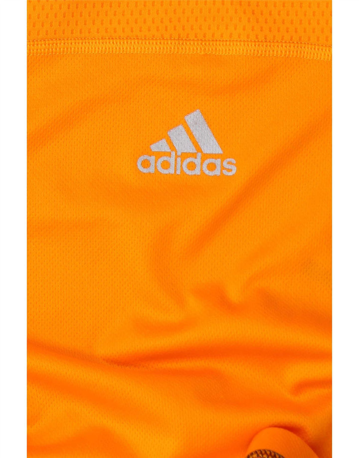 Adidas Hombre Camiseta Top Medium Naranja Colorblock