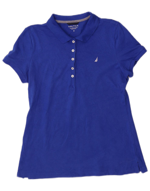 Nautica Polo para mujer UK 44 Algodón azul medio