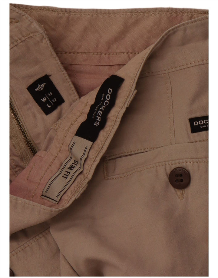 DOCKERS Pantalón chino slim fit para mujer W30 L28 Beige
