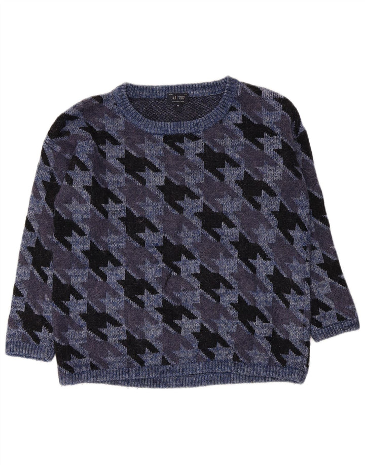 Armani Jeans Mujer Cuello Barco Jersey Jersey EU 40 Medio Azul Marino