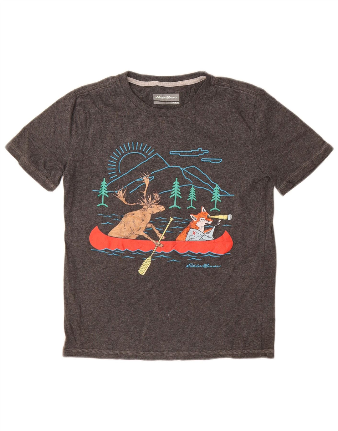 Eddie Bauer Camiseta gráfica para niño 10-11 años Gris medio Algodón Naturaleza