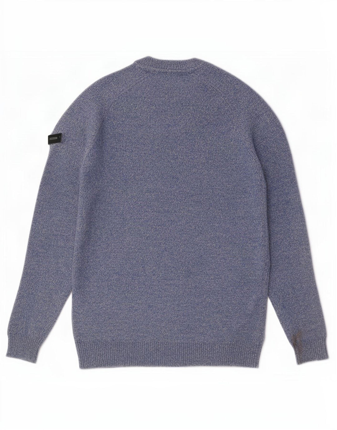 Superdry Jersey De Cuello Redondo Para Hombre De Lana De Cordero Moteada En Azul Medio