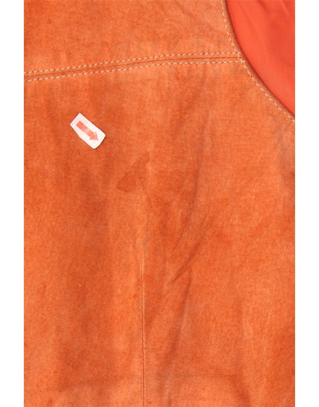 Vintage hombres ante chaleco pequeño cuero marrón