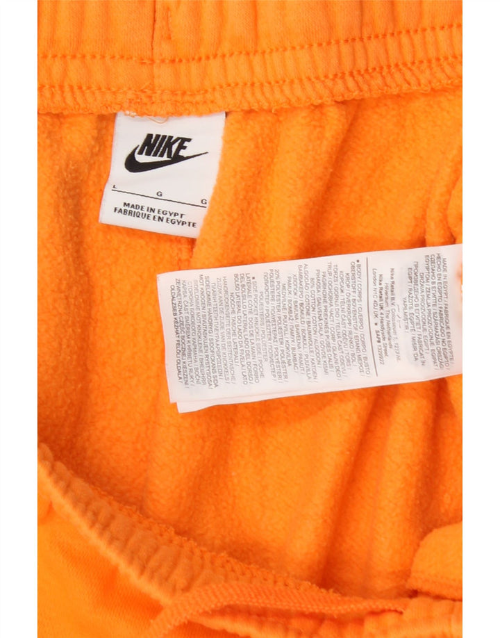 Nike Pantalones de chándal para Hombre Joggers Large Naranja Algodón