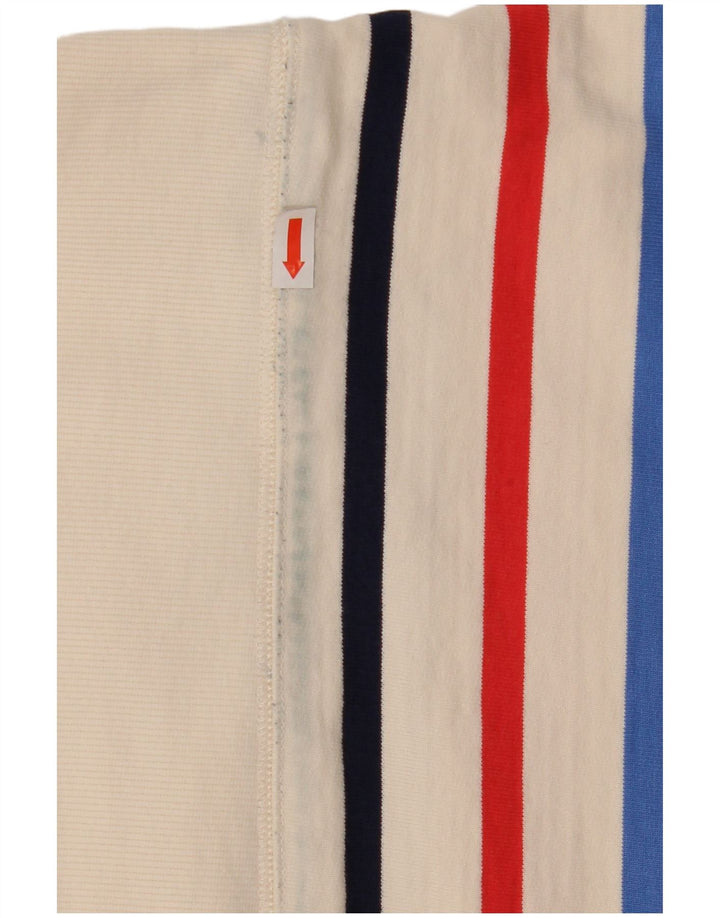 Joules Sudadera extragrande para mujer, talla 8, algodón a rayas blancas pequeñas