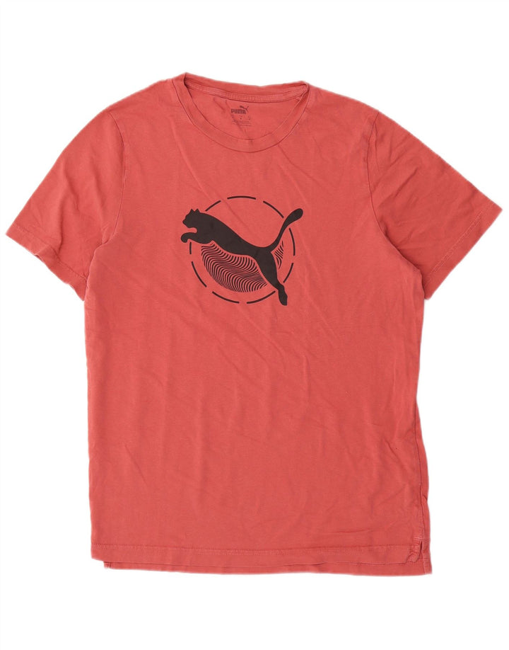 Puma - Camiseta gráfica para hombre, parte superior de algodón rojo mediano
