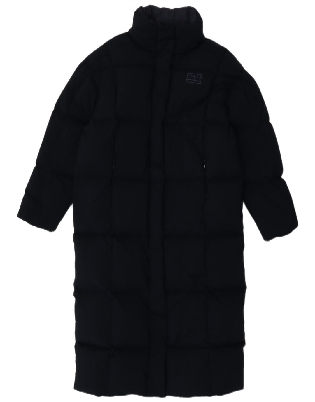 Tommy Hilfiger Abrigo acolchado extragrande para mujer UK 10 Small Poliéster azul marino