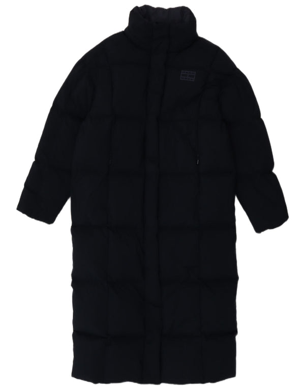 Tommy Hilfiger Abrigo acolchado extragrande para mujer UK 10 Small Poliéster azul marino